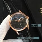 Omega Constellation Replica Watch Black Dial Rose Gold Bezel